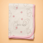 Premium cotton baby blanket with soft printed design for newborn babies and infants