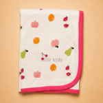 Premium cotton baby blanket with soft printed design for newborn babies and infants