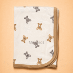Premium cotton baby blanket with soft printed design for newborn babies and infants