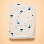 Premium cotton baby blanket with soft printed design for newborn babies and infants
