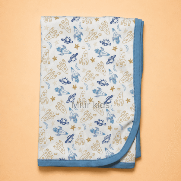 Premium cotton baby blanket with soft printed design for newborn babies and infants