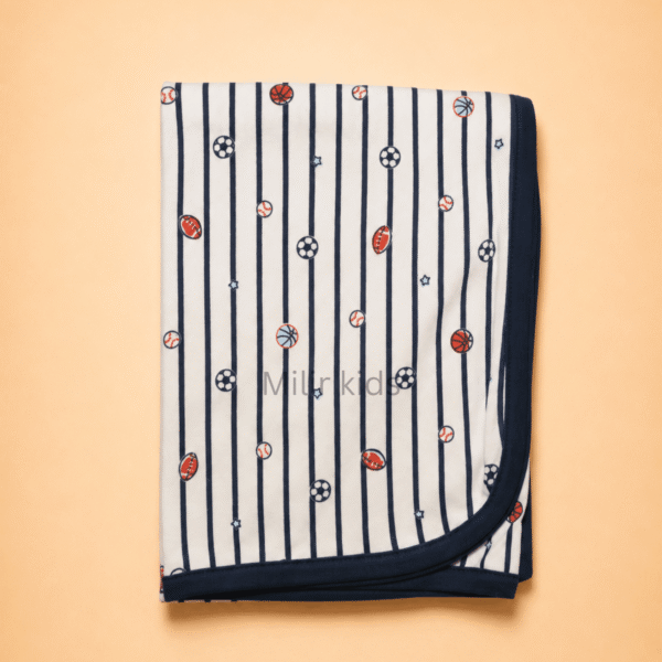 Premium cotton baby blanket with soft printed design for newborn babies and infants
