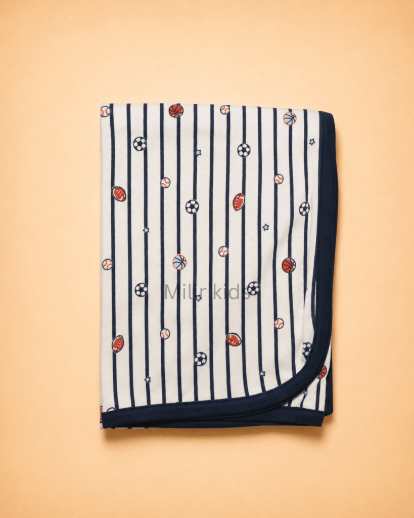 Premium cotton baby blanket with soft printed design for newborn babies and infants