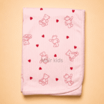 Premium cotton baby blanket with soft printed design for newborn babies and infants
