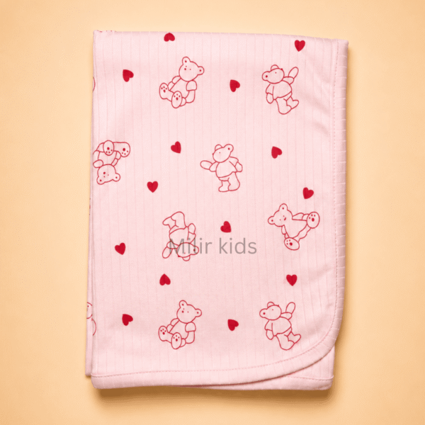 Premium cotton baby blanket with soft printed design for newborn babies and infants