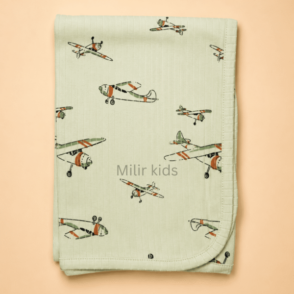 Premium cotton baby blanket with soft printed design for newborn babies and infants