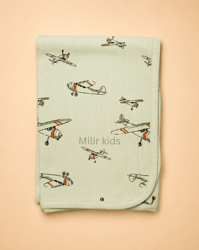 Premium cotton baby blanket with soft printed design for newborn babies and infants