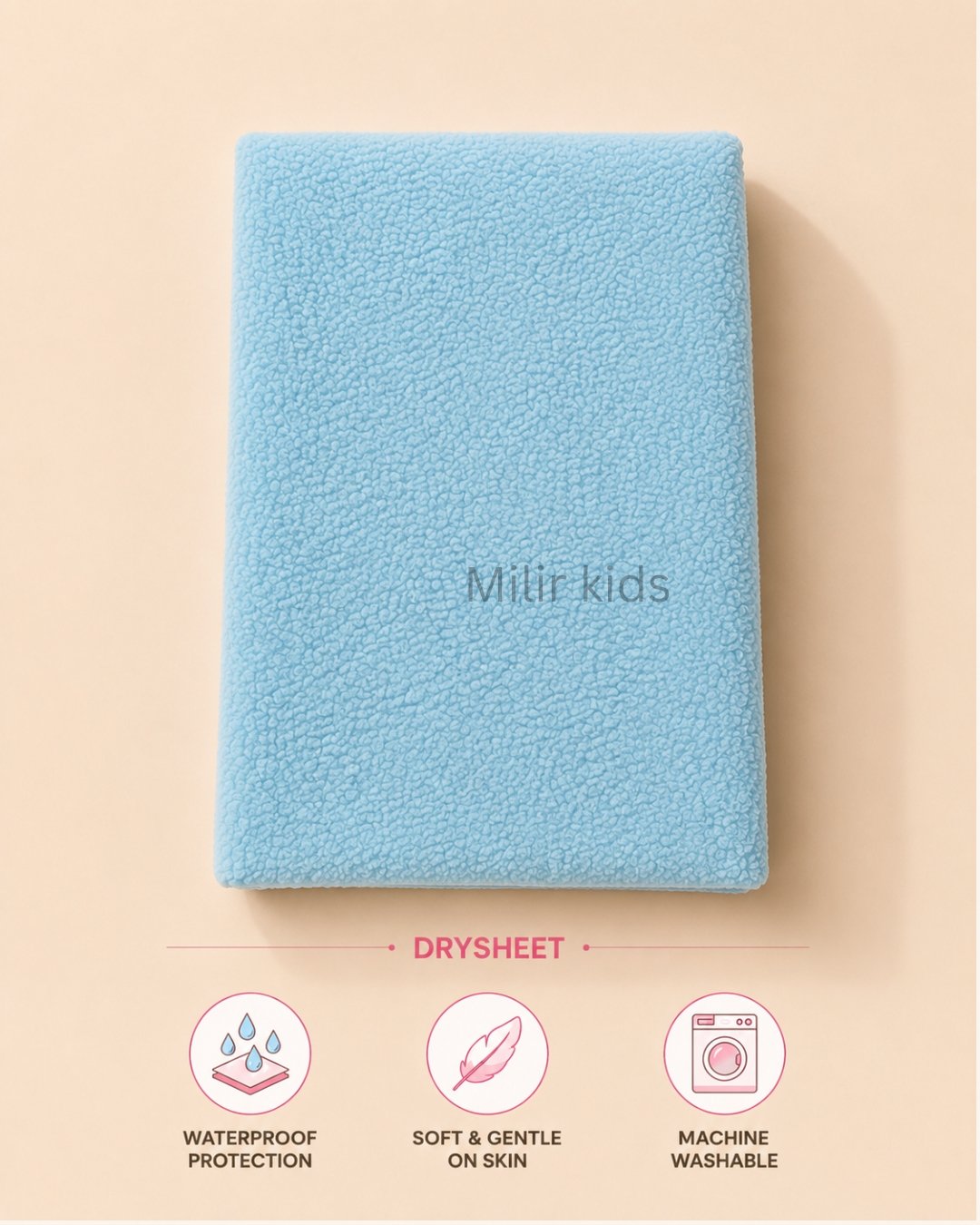 baby-drysheet-small-blue Baby waterproof drysheet soft reusable washable bed protector for newborns and infants