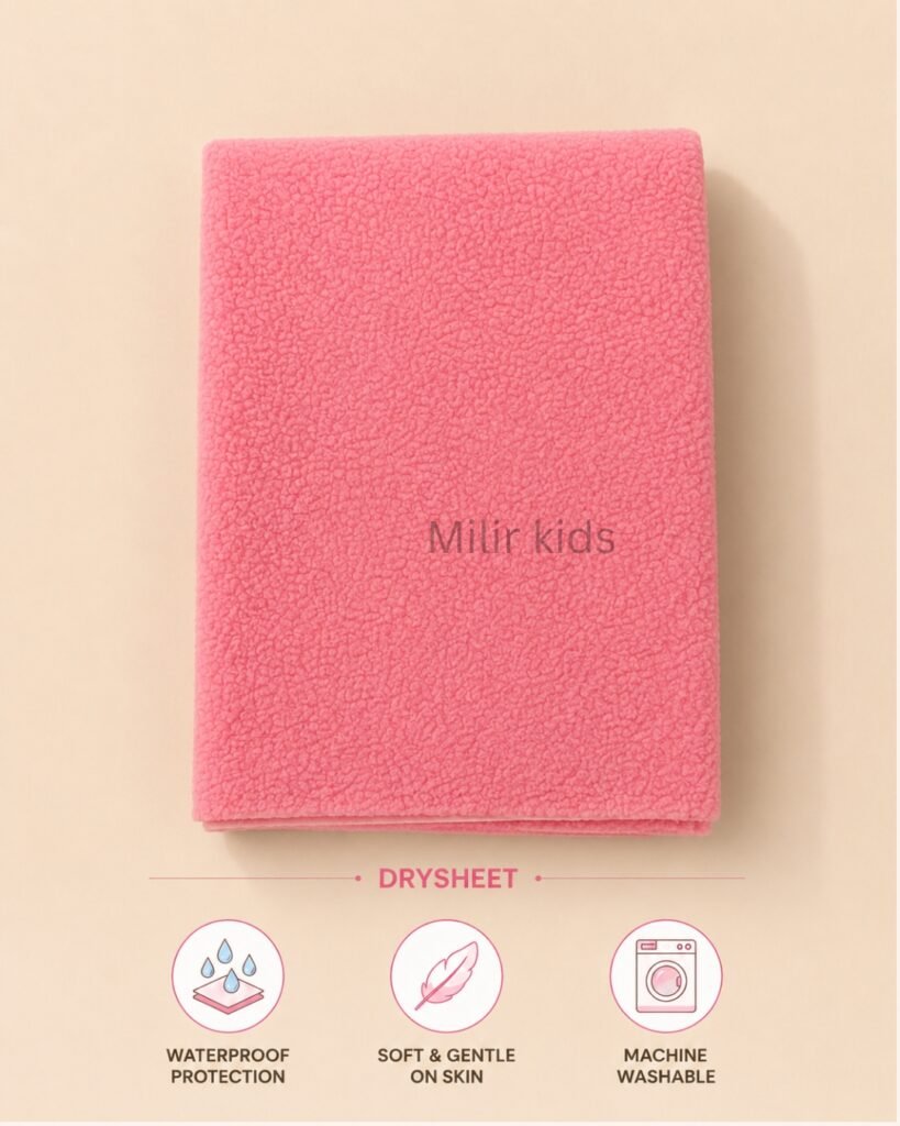 Baby waterproof drysheet soft reusable washable bed protector for newborns and infants