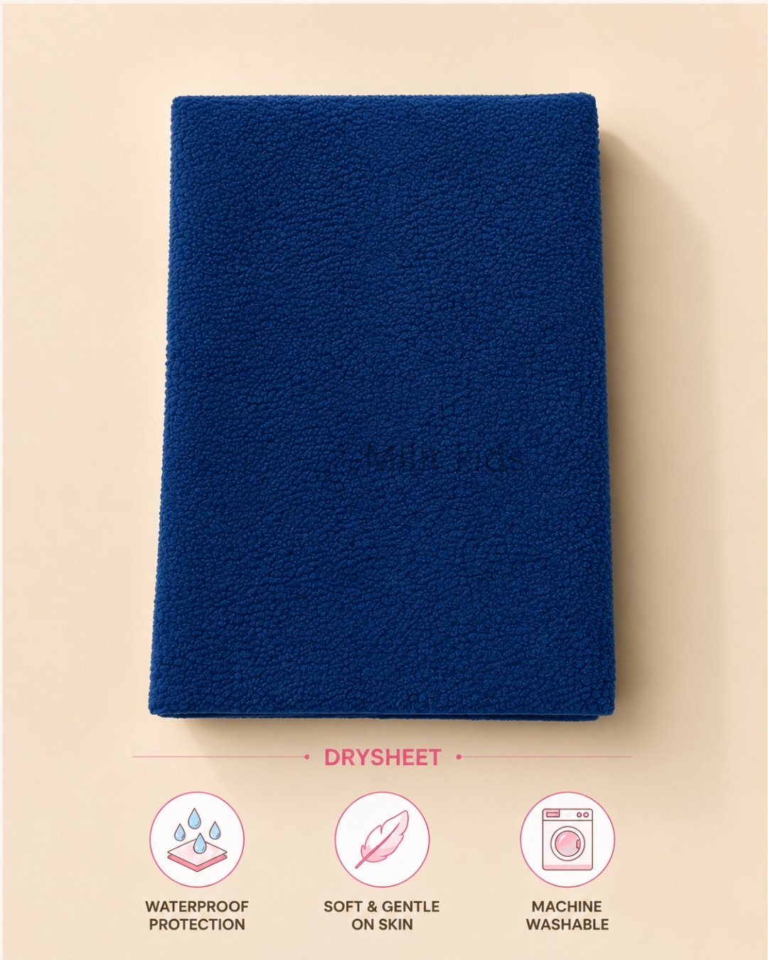 baby-drysheet-small-cobaltblue Baby waterproof drysheet soft reusable washable bed protector for newborns and infants