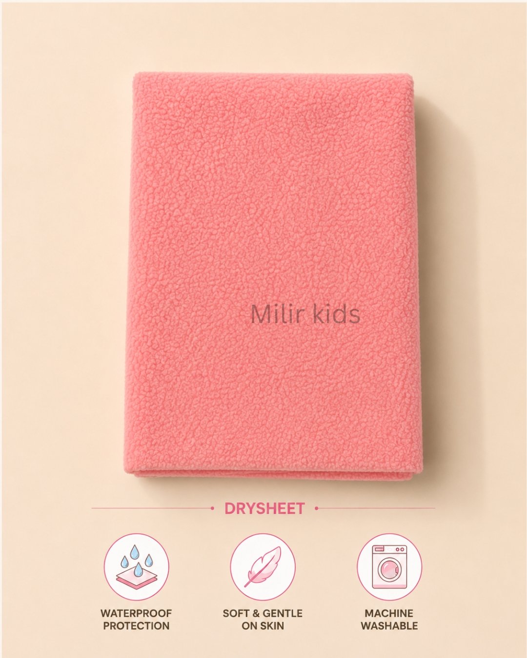 baby-drysheet-small-rose Baby waterproof drysheet soft reusable washable bed protector for newborns and infants