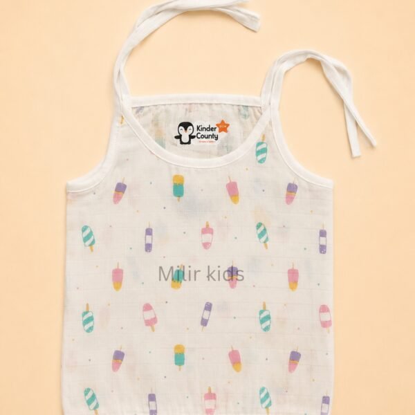 premium muslin tie-up jabla for newborn baby made from soft breathable cotton fabric