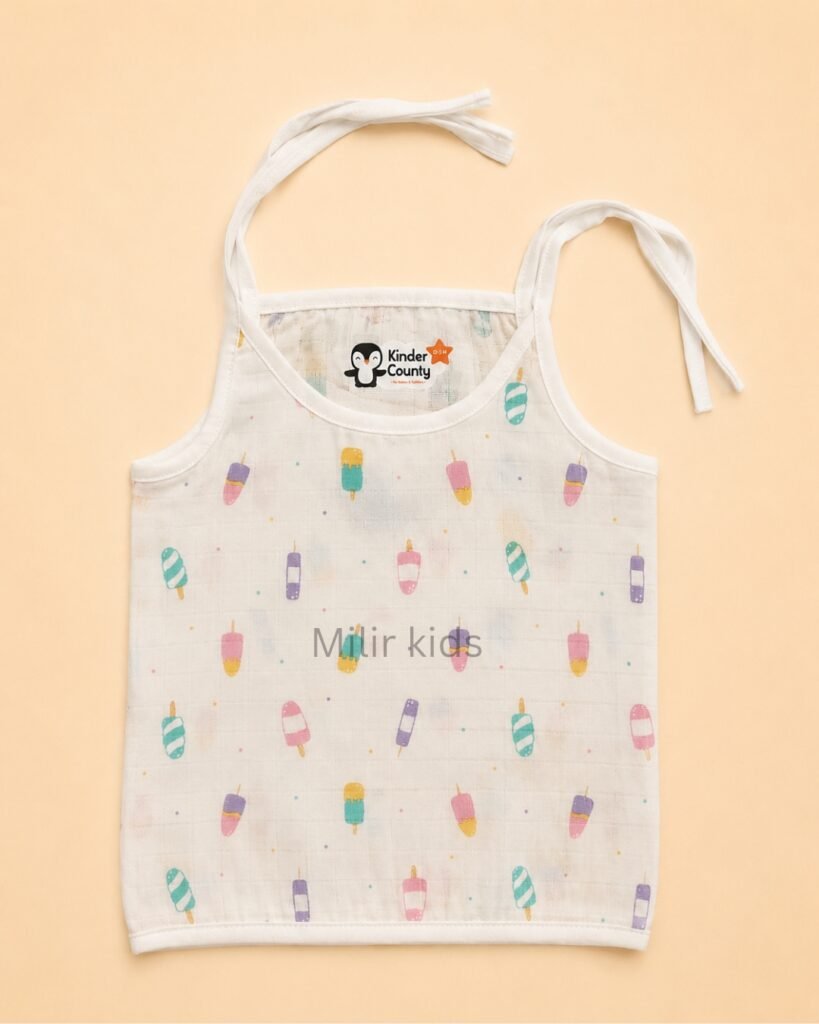 premium muslin tie-up jabla for newborn baby made from soft breathable cotton fabric