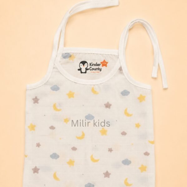 premium muslin tie-up jabla for newborn baby made from soft breathable cotton fabric