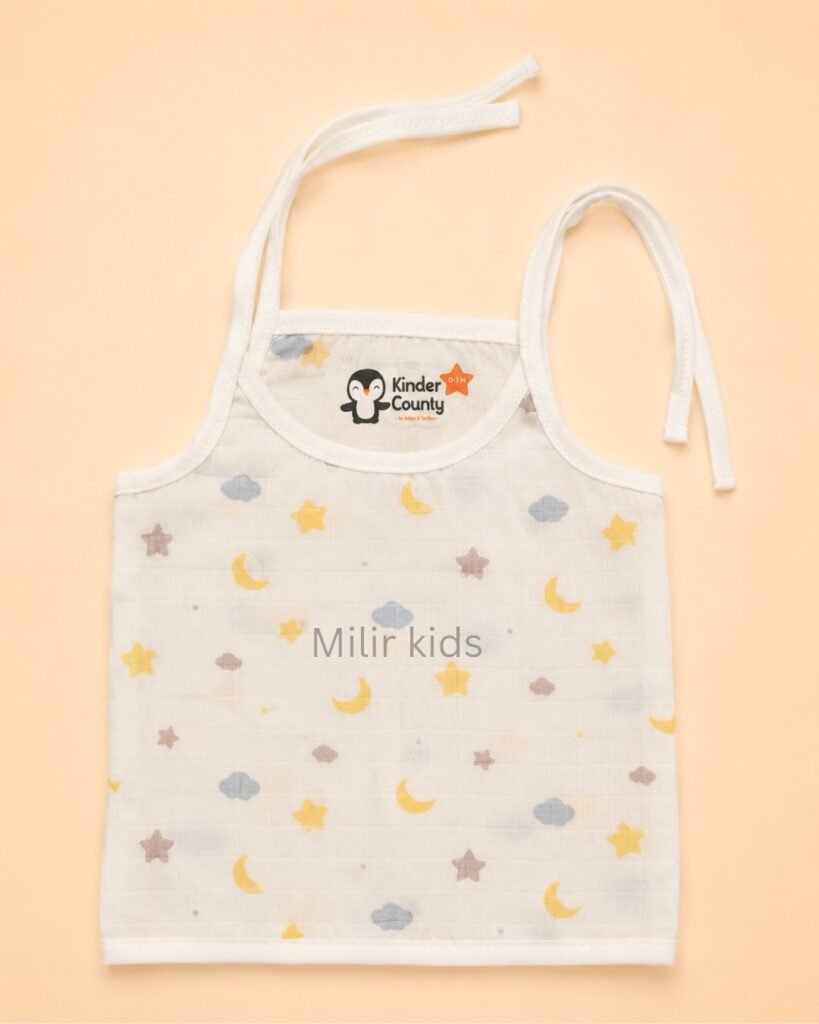 premium muslin tie-up jabla for newborn baby made from soft breathable cotton fabric