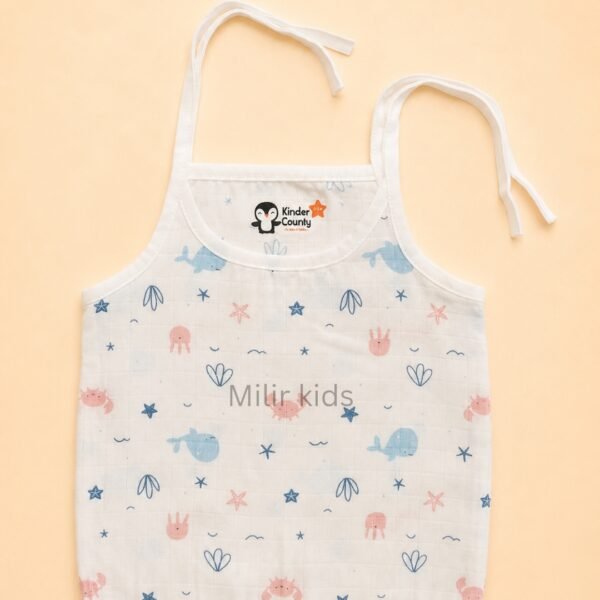 premium muslin tie-up jabla for newborn baby made from soft breathable cotton fabric