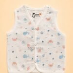 100% Cotton Muslin Baby Jabla ocean friends Print for Babies