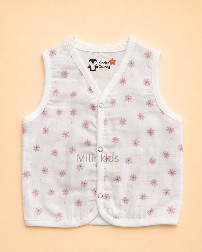 100% Cotton Muslin Baby Jabla lavender flowers Print for Babies