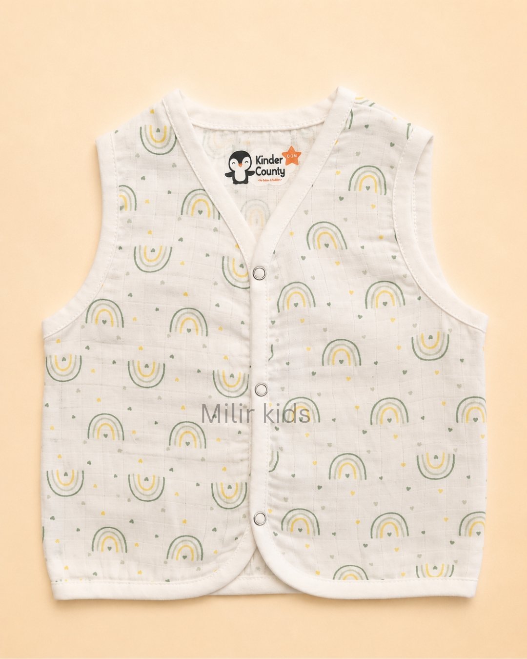 baby-muslin-jabla-rainbow 100% Cotton Muslin Baby Jabla Rainbow Print for Babies