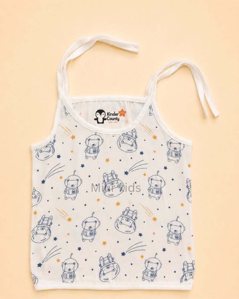 premium muslin tie-up jabla for newborn baby made from soft breathable cotton fabric