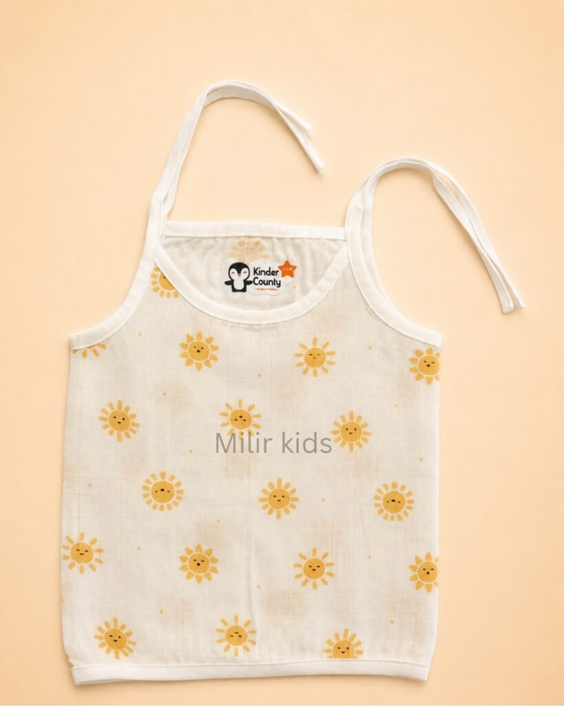 premium muslin tie-up jabla for newborn baby made from soft breathable cotton fabric