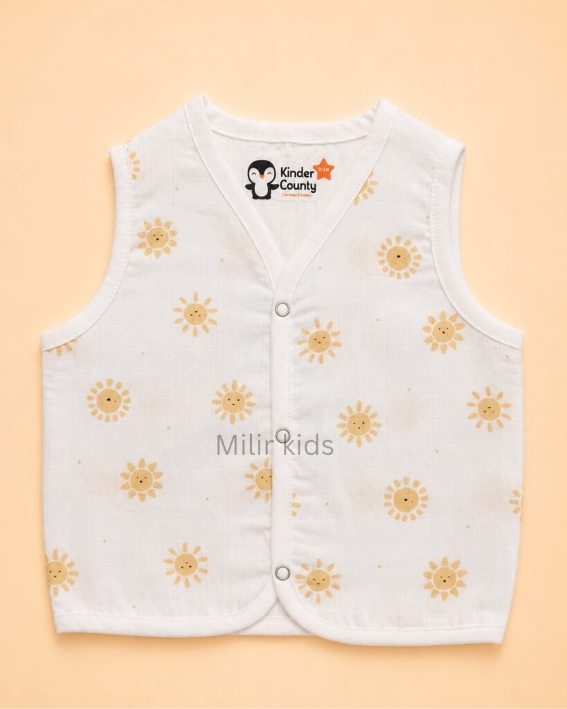 100% Cotton Muslin Baby Jabla Sun print for Babies