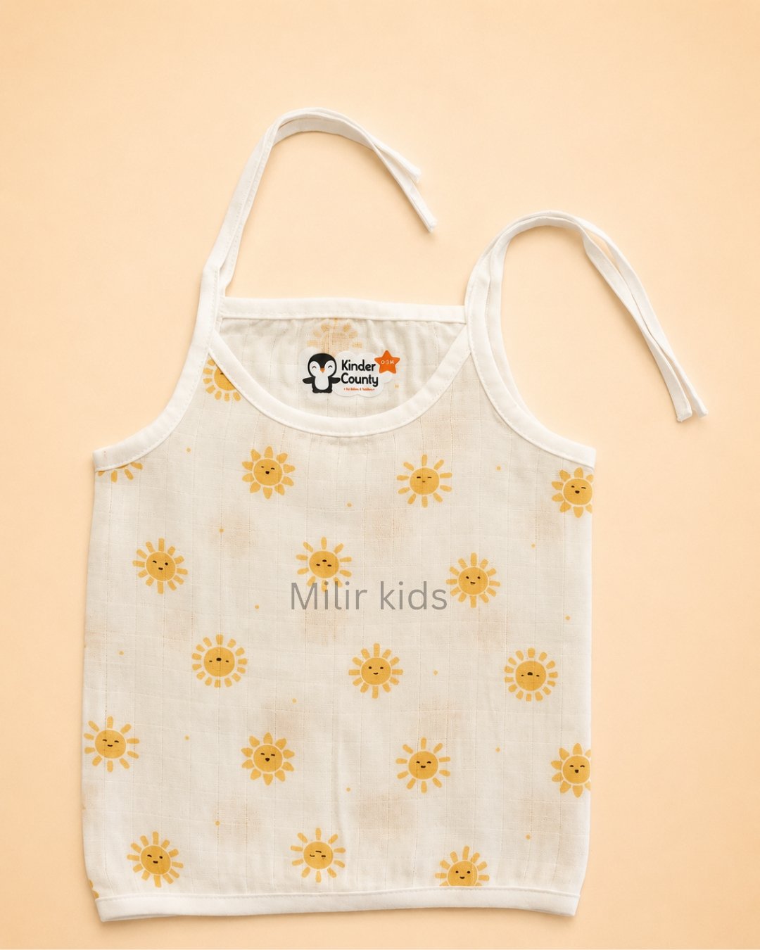 baby-muslin-jabla-sun premium muslin tie-up jabla for newborn baby made from soft breathable cotton fabric