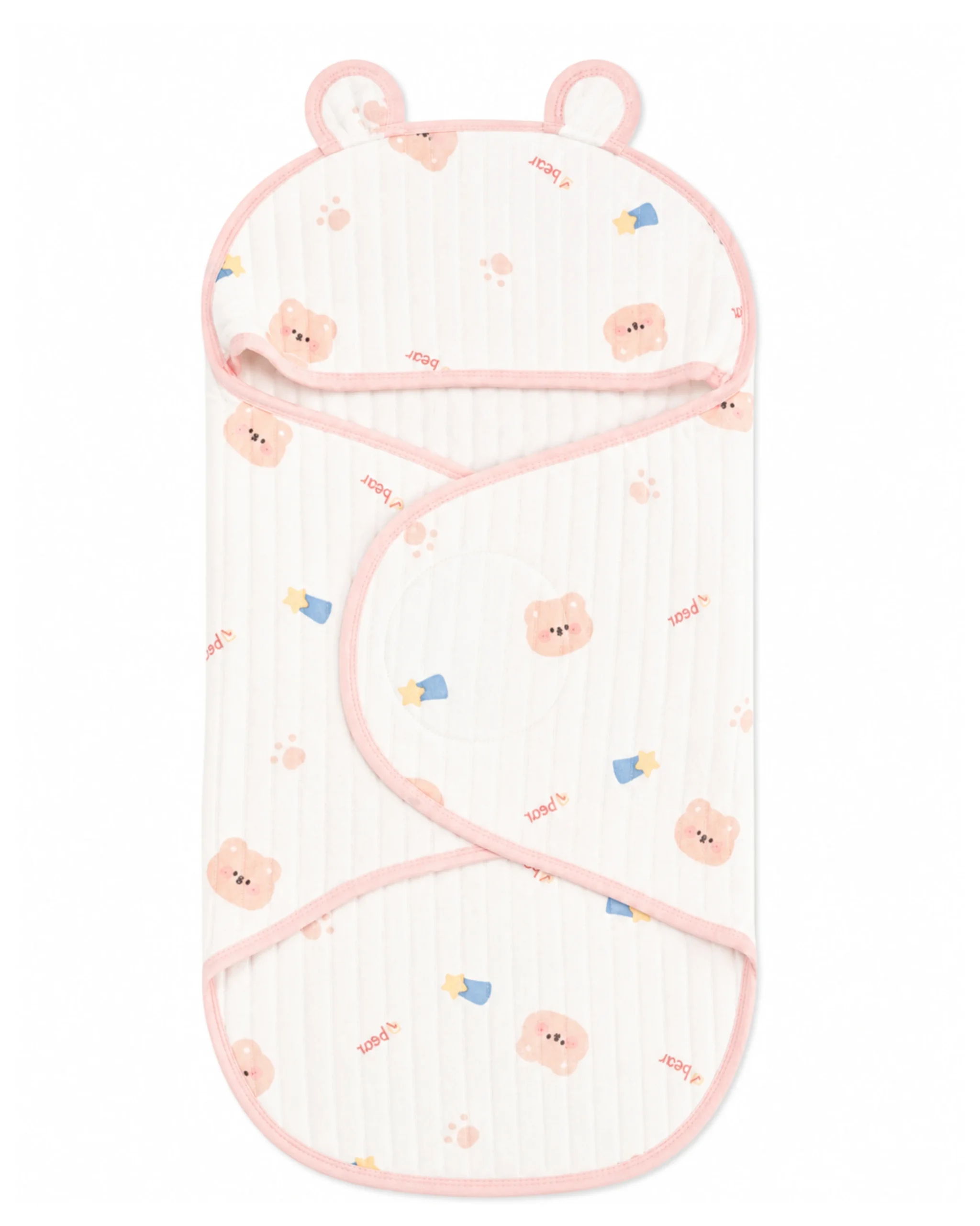 Bear Print Baby Wrapper with Hood Bear print baby wrapper with hood