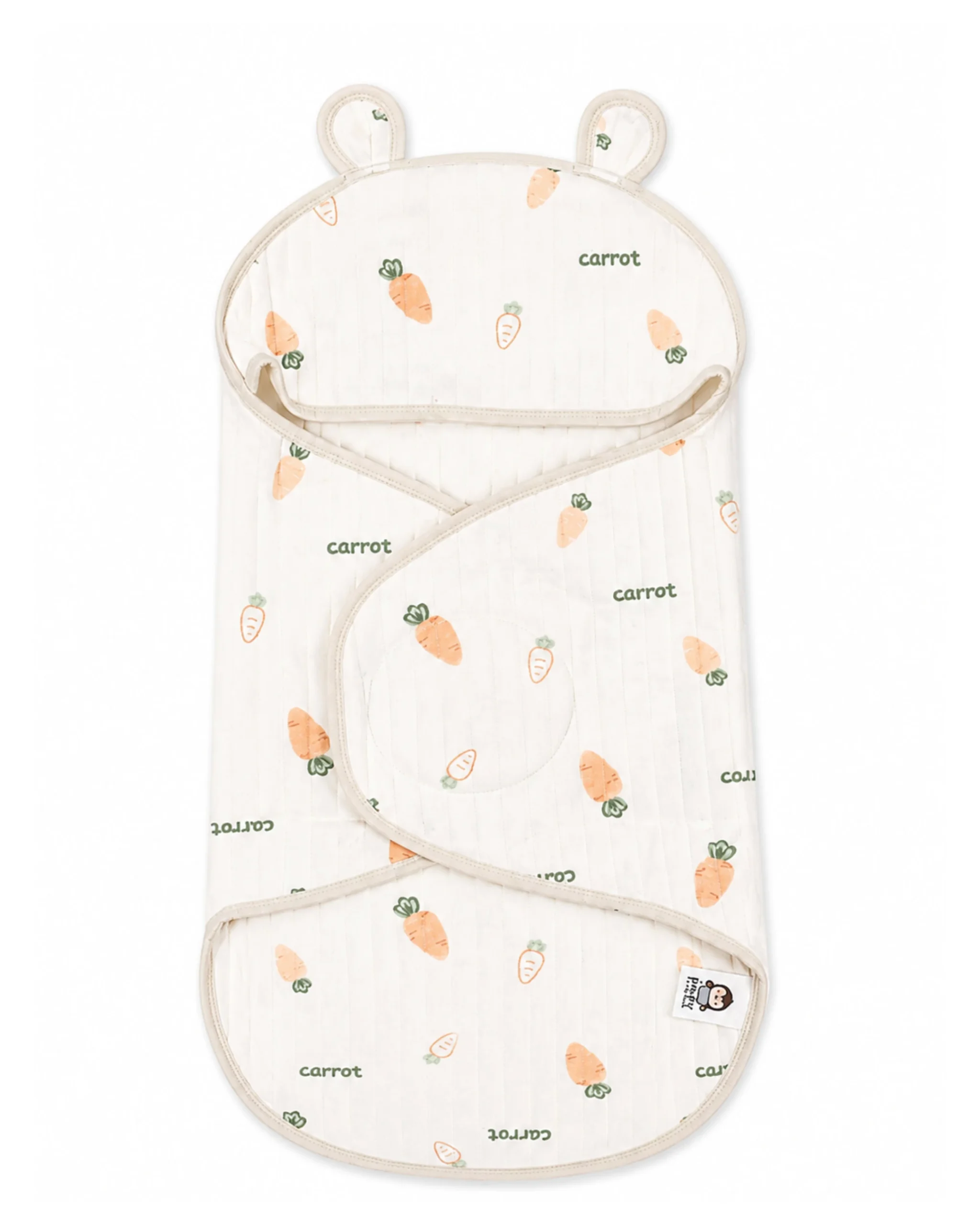 Carrot print baby wrapper with hood Carrot print baby wrapper with hood