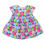Girls multicolour floral printed tiered frock