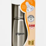 Pigeon Flexible 220ml stainless steel baby bottle for 6+ months