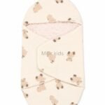 Premium muslin baby wrapper with hood made from ultra-soft breathable muslin fabric for newborn babies.